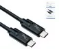 Preview: USB 3.2-kabel type C til C-stik, op til 20 GBit/s og 100W (20V/5A) opladning, sort, 1 m, DINIC-boks (karton)
